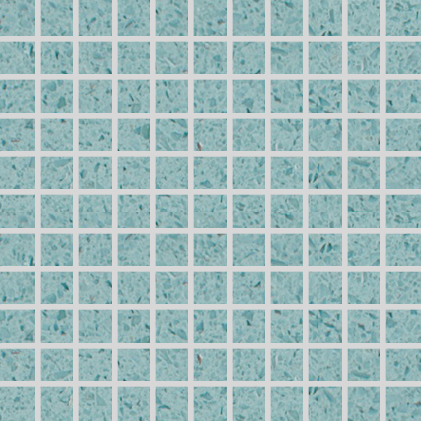 Stardust Quartz Mosaic Tiles: Aquamarine