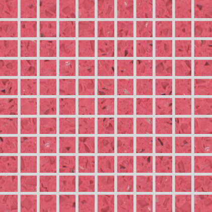 Stardust Quartz Mosaic Tiles: Bright Pink