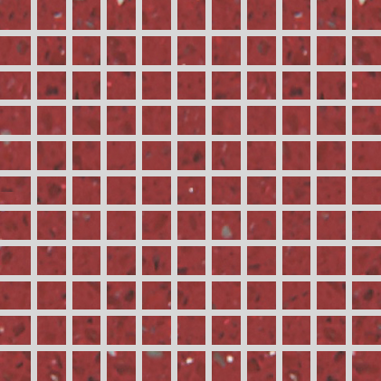 Stardust Quartz Mosaic Tiles: Red