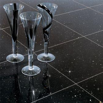 Stardust Quartz Tiles Room Set: Stardust Black